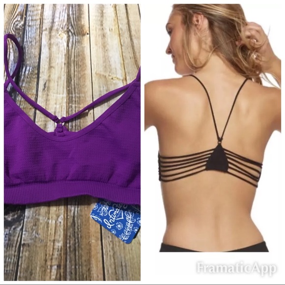 Free People Other - Free People Purple Side Strappy Seamless Bralette